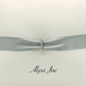 Twist Spacer Bead, Sterling, Antiqued